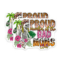 (2 Pack) Bad Moms Club Magnets - Sassy Mom Life Refrigerator Magnet - Funny Mom Birthday Idea - Tropical Skeleton Decor - 5 Inches On Longest Side - Thick Durable Magnet - Made in USA - MAG26621