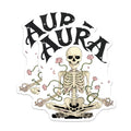 (2 Pack) Aura Skeleton Meditating Magnets - Zen Lotus Skull Decor - Spiritual Vibes Art - 5 Inches On Longest Side - Thick Durable Magnet - Made in USA - MAG22921