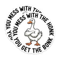 (2 Pack) Goose Honk Bonk Magnets - Funny Animal Refrigerator - Sarcastic Meme Kitchen Decor - 5 Inches On Longest Side - Thick Durable Magnet - Made in USA - MAG39826