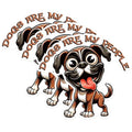 (3 Pack) Dogs are My People Decals - Boxer Dog Decal - Laptop Decal - 3 Inches On Longest Side - Easy Peel & Apply - Made in USA - 3MCS1272