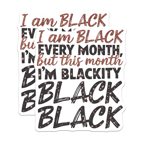 (2 Pack) Black Pride Stickers - Inspirational Quote Stickers - Empowering Black Culture Stickers - 5" On Longest Side - Sticks to Smooth Flat Surfaces - Made in USA - BMCS4104