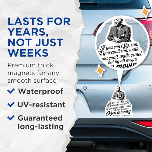 (2 Pack) Inspirational Leader Quote Magnets - Motivational Home - Office Magnets - 5" On Longest Side - for Cars, Fridges, Toolboxes - Made in USA - MAG3757