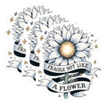 (3 Pack) Fragile Not Like A Flower Decals - Inspirational Decal - Laptop Decal - 3 Inches On Longest Side - Easy Peel & Apply - Made in USA - 3MCS1999