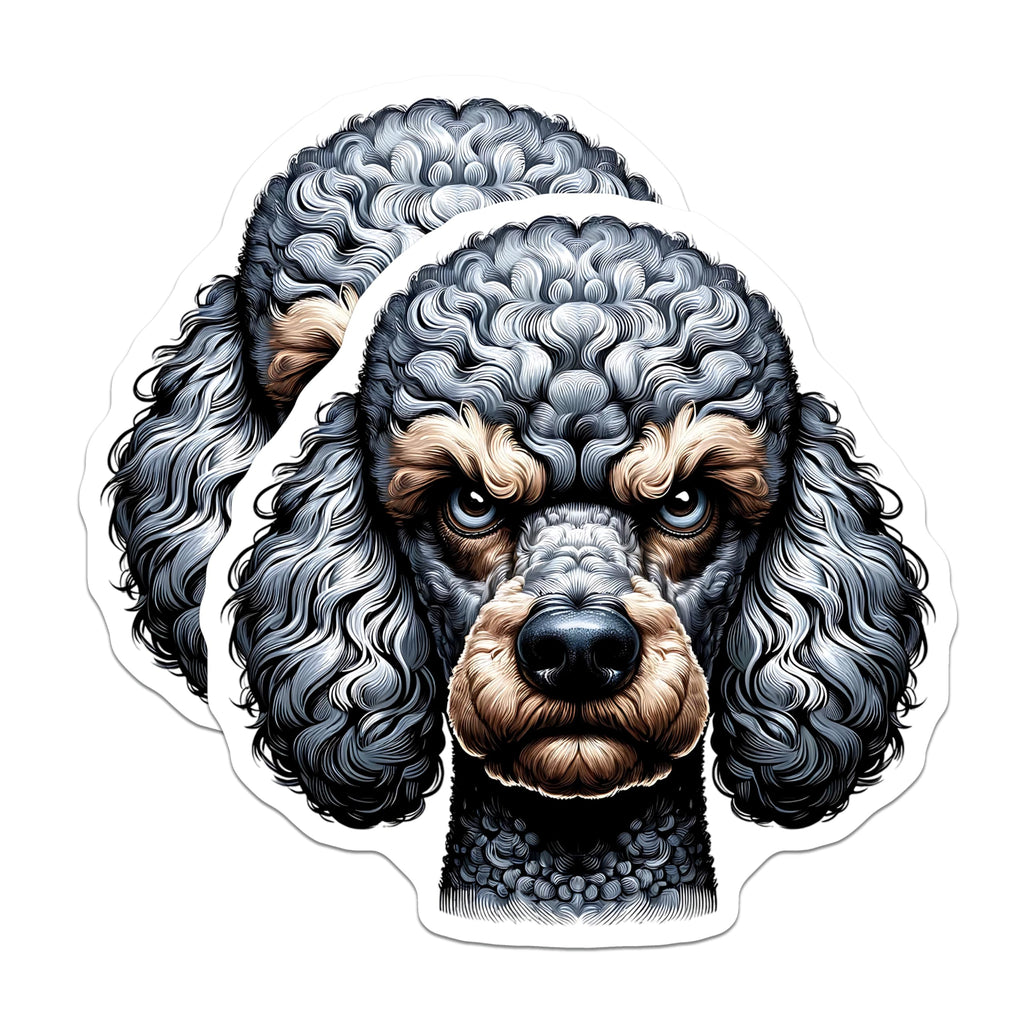 (2 Pack) Poodle Dog Magnets - Cute Dog Art - Refrigerator Magnets - Dog Lover Decorations - 5" On Longest Side - Premium Magnet - for Cars, Refrigerators, Toolboxes, Lockers - Made in USA - MAG15604