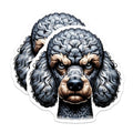 (2 Pack) Poodle Dog Magnets - Cute Dog Art - Refrigerator Magnets - Dog Lover Decorations - 5" On Longest Side - Premium Magnet - for Cars, Refrigerators, Toolboxes, Lockers - Made in USA - MAG15604