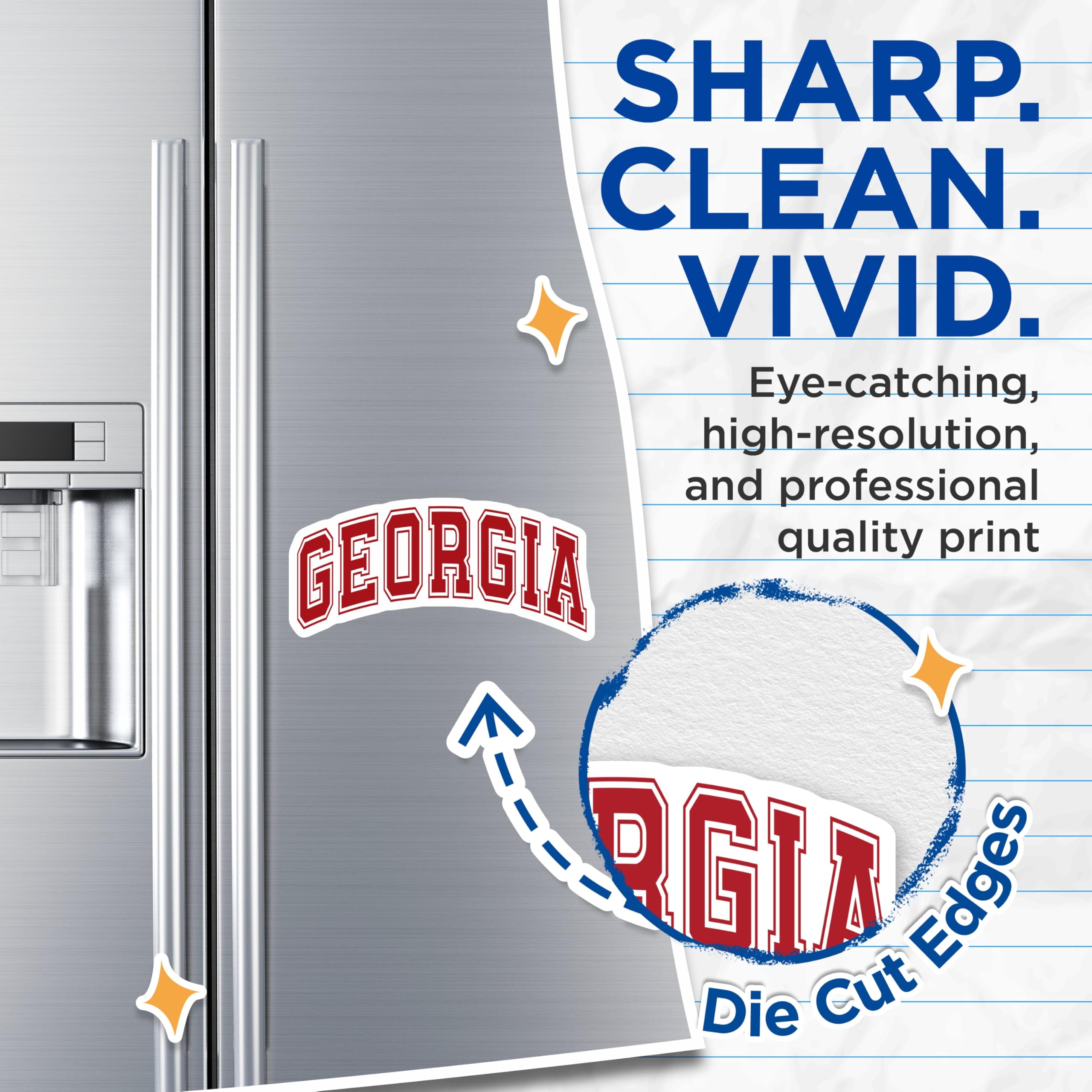 (2 Pack) Georgia Magnets - State Pride Decor - Southern Home Accessories - 5" On Longest Side - Premium Magnet - for Cars, Refrigerators, Toolboxes, Lockers - Made in USA - MAG18257