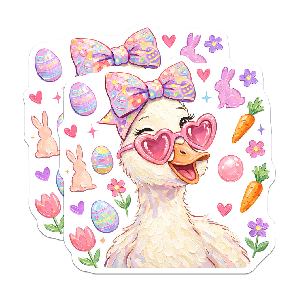 (2 Pack) Easter Duckling Magnets - Cute Animal Refrigerator Magnets - Spring Decor - Kawaii Pastel Kitchen Accents - Whimsical Bunny Egg - 5" - Thick Durable Magnet - Made in USA - MAG39954