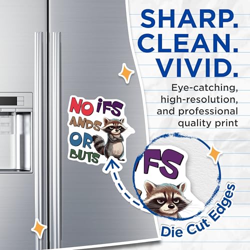 (2 Pack) Fun and Quirky Decor Magnet - 5" On Longest Side - Sticks to Smooth Flat Surfaces - Made in USA - MAG9706
