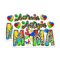 (2 Pack) Autism Mama Magnets - Autism Awareness Puzzle Piece - Special Needs Parent Support - Neurodiversity Advocacy - 5 Inches On Longest Side - Thick Durable Magnet - Made in USA - MAG28493