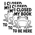 (3 Pack) Funny Frog Decals - Book Lover Stickers - Laptop Decal- 3 Inches On Longest Side - Easy Peel & Apply - Made in USA - 3MCS5505