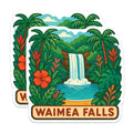 (2 Pack) Waimea Falls Hawaii Magnets - Tropical Island Waterfall Art Decor - Oahu Nature Scene Fridge - 5 Inches On Longest Side - Thick Durable Magnet - Made in USA - MAG20044