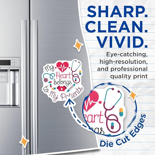 (2 Pack) My Heart Belongs to My Patients Magnets - Nurse Appreciation - Healthcare Worker Gifts - Nursing School Supplies - 5" On Longest Side - for Cars, Fridges, Toolboxes - Made in USA - MAG6861