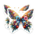 (2 Pack) Whimsical Floral Butterfly Magnets - Nature Inspired Art - Refrigerator Aesthetic Decor - 5 Inches On Longest Side - Thick Durable Magnet - Made in USA - MAG39927