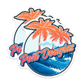 (2 Pack) Port Douglas Magnets - Tropical Palm Tree Magnets - Vacation Travel Souvenir - 5" On Longest Side - Premium Magnet - for Cars, Refrigerators, Toolboxes, Lockers - Made in USA - MAG17995