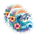 (2 Pack) Ocean Floral Decor Magnet - 5" On Longest Side - Sticks to Smooth Flat Surfaces - Made in USA - MAG9488
