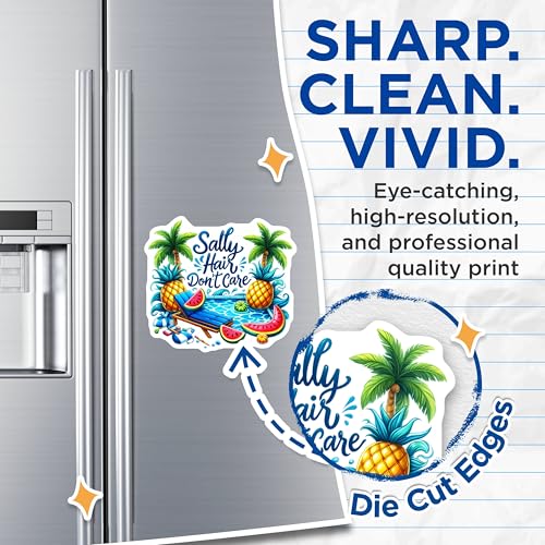 (2 Pack) Sally Hair Don't Care Pool Magnets Magnets - 5" On Longest Side - Made in USA - Sticks to Refrigerators & Metal Surfaces - MAG9294
