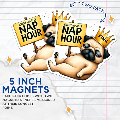 (2 Pack) 5" On Longest Side Magnet - Sticks to Smooth Flat Surfaces - Made in USA - MAG9726