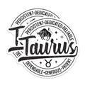 (2 Pack) Taurus Zodiac Stickers - Persistent Reliable Patient Stickers - Astrological Sign Stickers - 5" On Longest Side - Sticks to Smooth Flat Surfaces - Made in USA - BMCS5338