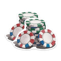 (2 Pack) Poker Chip Magnets - Casino Decor - Gambling Enthusiast Kitchen Magnets - 5" On Longest Side - for Cars, Fridges, Toolboxes - Made in USA - MAG6607