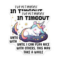 (2 Pack) Unicorn in Timeout Magnets - Cute Unicorn Decor - Funny Unicorn Quote - 5" On Longest Side - for Cars, Fridges, Toolboxes - Made in USA - MAG7797