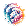 (2 Pack) Leo Zodiac Sign Stickers - Colorful Lion Art - Astrology Star Sign Stickers - 5" On Longest Side - Sticks to Smooth Flat Surfaces - Made in USA - BMCS6883
