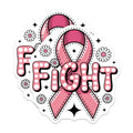 (2 Pack) Pink Ribbon Fight Magnets - Breast Cancer Awareness - Hope Decoration - 5" On Longest Side - Premium Magnet - for Cars, Refrigerators, Toolboxes, Lockers - Made in USA - MAG17015