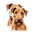 (2 Pack) Irish Terrier Dog Magnets - Watercolor Canine Art - Irish Terrier Lover Decor - Pet Breed Enthusiast Collectible - 5 Inches On Longest Side - Thick Durable Magnet - Made in USA - MAG24815