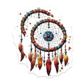 (2 Pack) Dreamcatcher Magnets - Intricate Puzzle Art Bohemian Decor - Spiritual Fridge Accent - Unique Home Decoration - 5 Inches On Longest Side - Thick Durable Magnet - Made in USA - MAG23768
