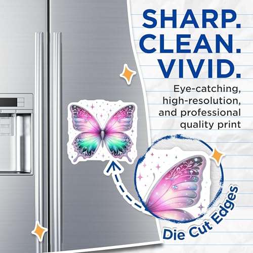 (2 Pack) Butterfly Magnets Magnets - 5" On Longest Side - Made in USA - Sticks to Refrigerators & Metal Surfaces - MAG8601