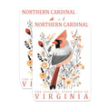 (2 Pack) Northern Cardinal Magnets - Virginia State Bird Decor - Bird Lover Kitchen Magnets - 5" On Longest Side - Premium Magnet - for Cars, Refrigerators, Toolboxes, Lockers - Made in USA - MAG18573
