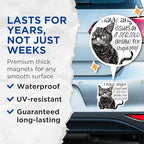 (2 Pack) Funny Cat Magnets - Anger Issues Cat - Stupid People Magnet - 5" On Longest Side - for Cars, Fridges, Toolboxes - Made in USA - MAG4335