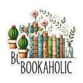 (2 Pack) Bookaholic Magnets - Book Lover Magnets - Cute Plant Book Decoration Magnets- 5" On Longest Side - for Fridges, Toolboxes, Cars - Made in USA - MAG2759