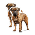 (2 Pack) Bullmastiff Dog Magnets - Dog Breed Lover Decor - Pet Owner Fridge Art - Canine Enthusiast Item - 5 Inches On Longest Side - Thick Durable Magnet - Made in USA - MAG28166