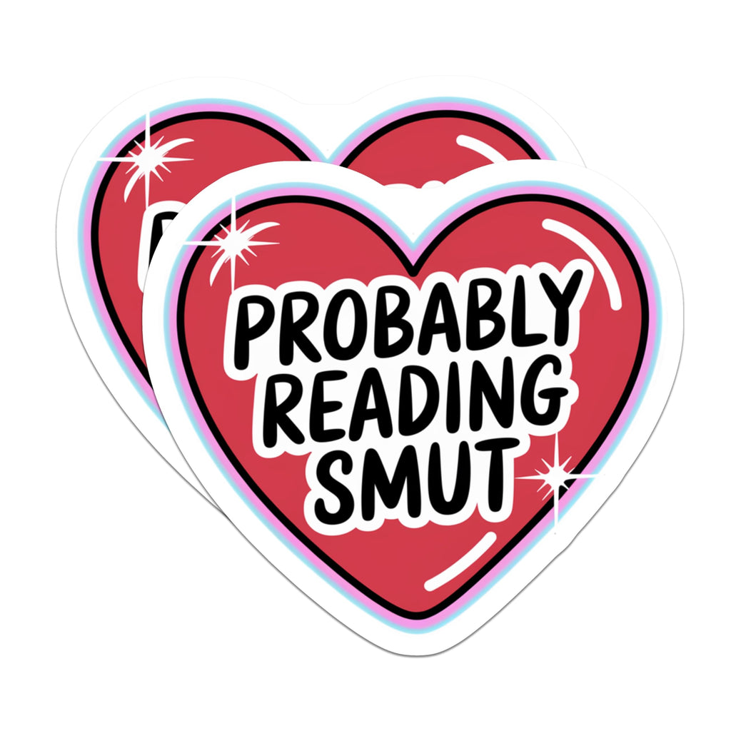 (2 Pack) Probably Reading Smut Magnets - Funny Bookish Statement Decor - Spicy Romance Novel Enthusiast Accessory - 5 Inches On Longest Side - Thick Durable Magnet - Made in USA - MAG24768