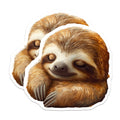 (2 Pack) Sleeping Sloth Magnets - Cute Animal Decor - Relaxing Fridge Art - 5 Inches On Longest Side - Thick Durable Magnet - Made in USA - MAG29902