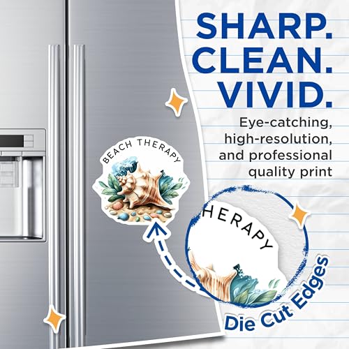 (2 Pack) Beach Therapy Magnets Magnets - Seashell Decor - Coastal Home Accents - 5" On Longest Side - Made in USA - Sticks to Refrigerators & Metal Surfaces - MAG9278