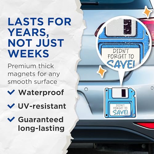 (2 Pack) Funny Tech Magnets - 5" On Longest Side - for Cars, Fridges, Toolboxes - Made in USA - MAG7421