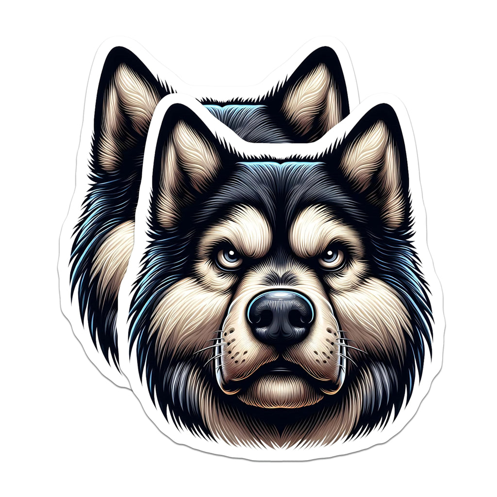 (2 Pack) Husky Magnets - Dog Breed Magnets - Animal Lover Fridge Decor - 5" On Longest Side - Premium Magnet - for Cars, Refrigerators, Toolboxes, Lockers - Made in USA - MAG14919