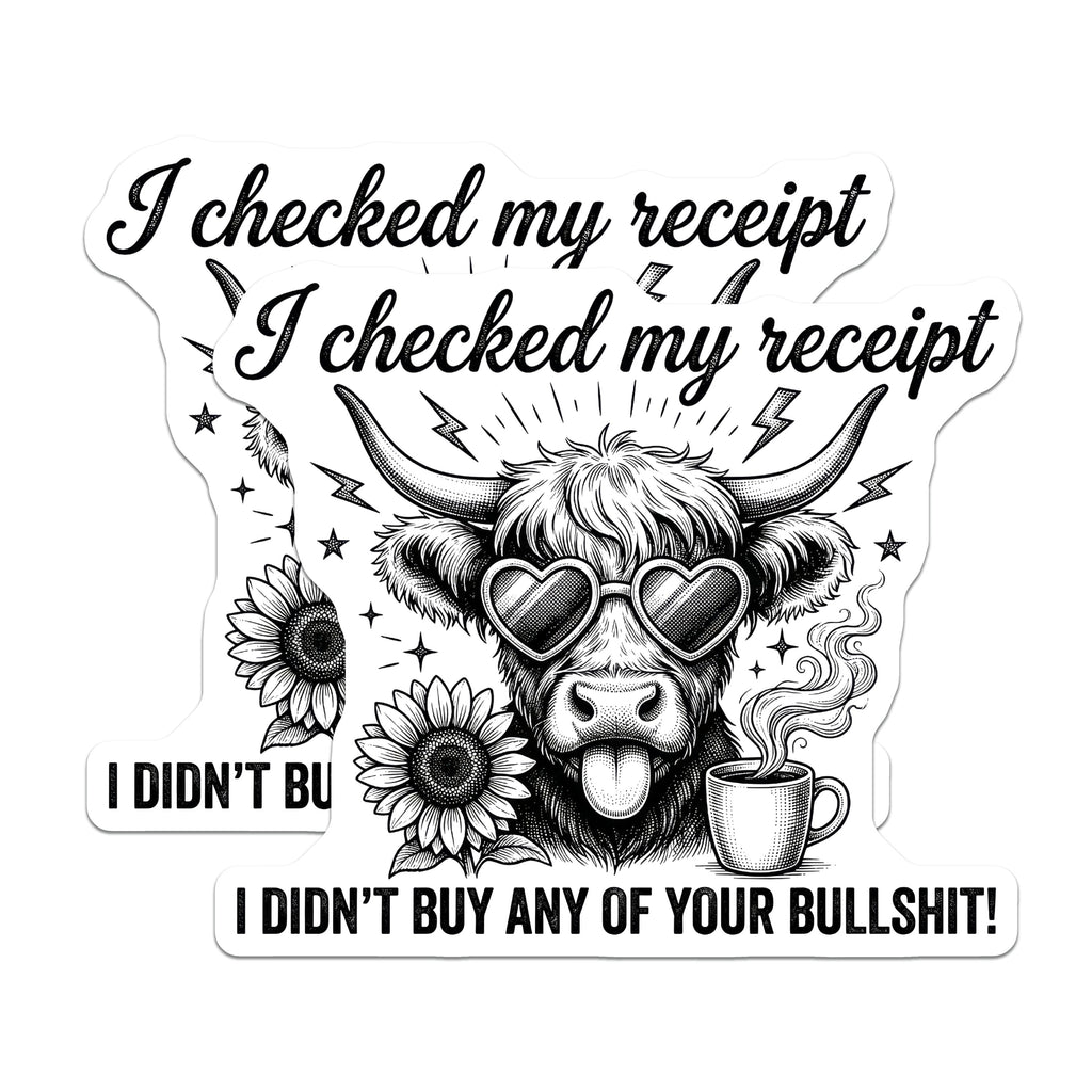 (2 Pack) Highland Cow Magnets - Sarcastic Quote - Funny Fridge Decor - Witty Coffee Lover Accessory - 5 Inches On Longest Side - Thick Durable Magnet - Made in USA - MAG39316