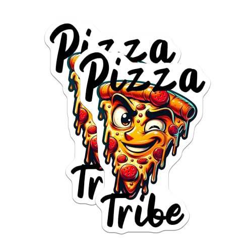 (2 Pack) Pizza Tribe Magnets Magnets - Funny Pizza - Cool Kitchen Decor - 5" On Longest Side - Made in USA - Sticks to Refrigerators & Metal Surfaces - MAG8784