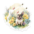 (2 Pack) French Bulldog Magnets - Floral Dog Art - Fridge Magnets - 5" On Longest Side - Premium Magnet - for Cars, Refrigerators, Toolboxes, Lockers - Made in USA - MAG14689
