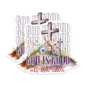 (2 Pack) God is Good Stickers - Religious Quotes - Faith Inspiration - 5" On Longest Side - Sticks to Smooth Flat Surfaces - Made in USA - BMCS8569