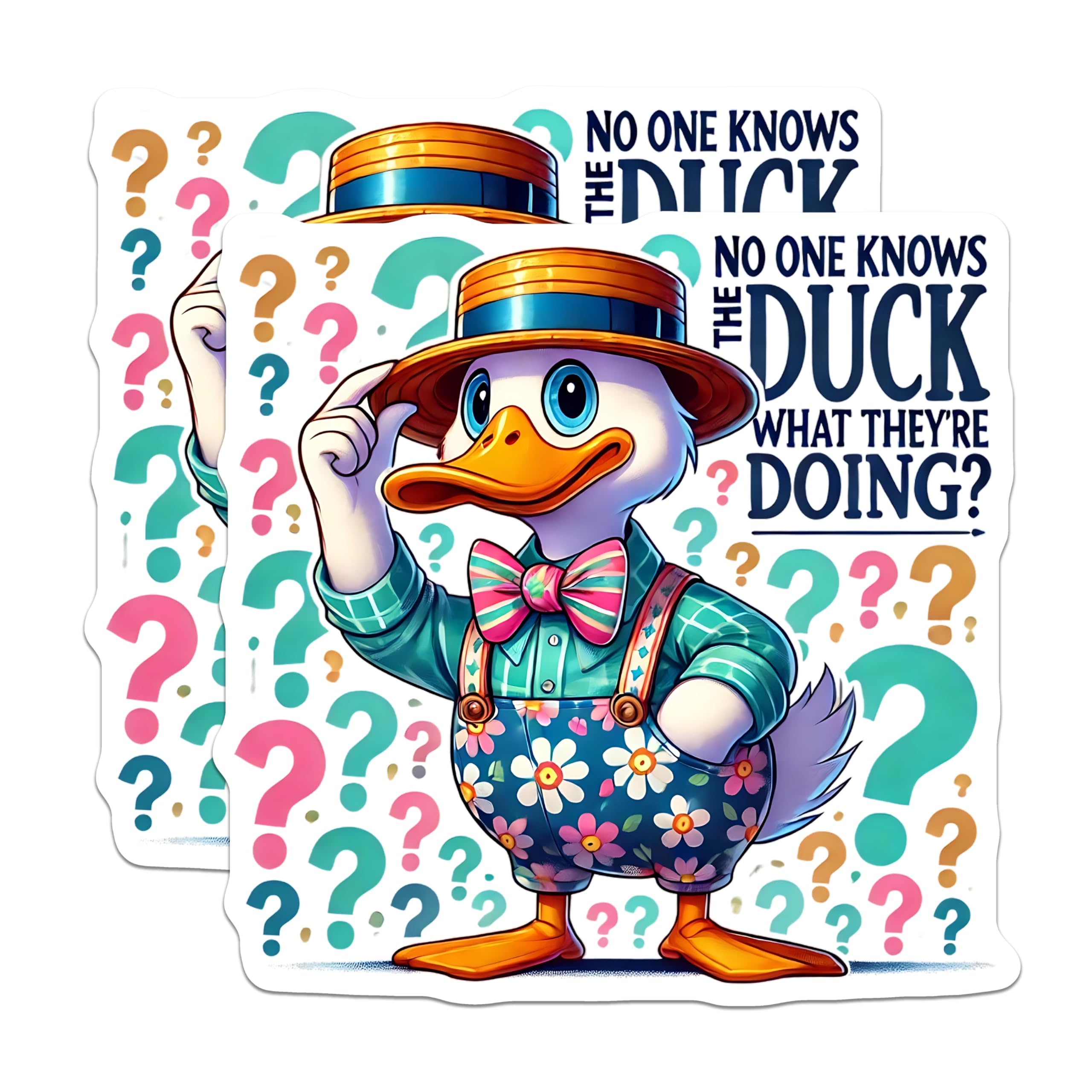 (2 Pack) Funny Duck Magnets - Motivational Quote Decor - Humorous Fridge Magnets - 5" On Longest Side - Premium Magnet - for Cars, Refrigerators, Toolboxes, Lockers - Made in USA - MAG15827