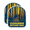 (2 Pack) Congaree National Park Magnets - South Carolina Travel - Park Illustration - 5" On Longest Side - Premium Magnet - for Cars, Refrigerators, Toolboxes, Lockers - Made in USA - MAG17282