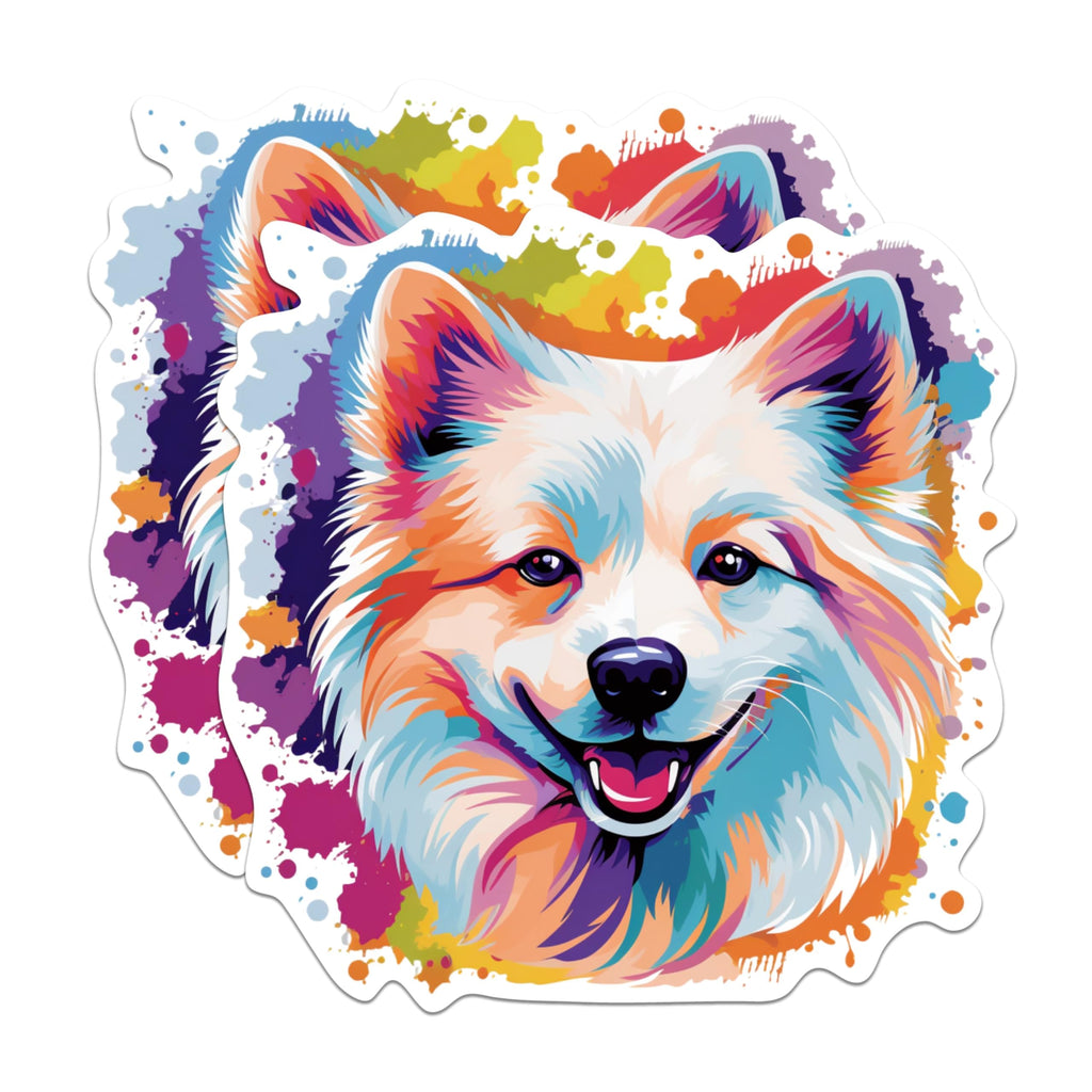 (2 Pack) American Eskimo Dog Magnets - 5 Inches On Longest Side - Choose from Over 100 Dog Breeds - for Cars, Refrigerators, Toolboxes - Made in USA - MAG1753