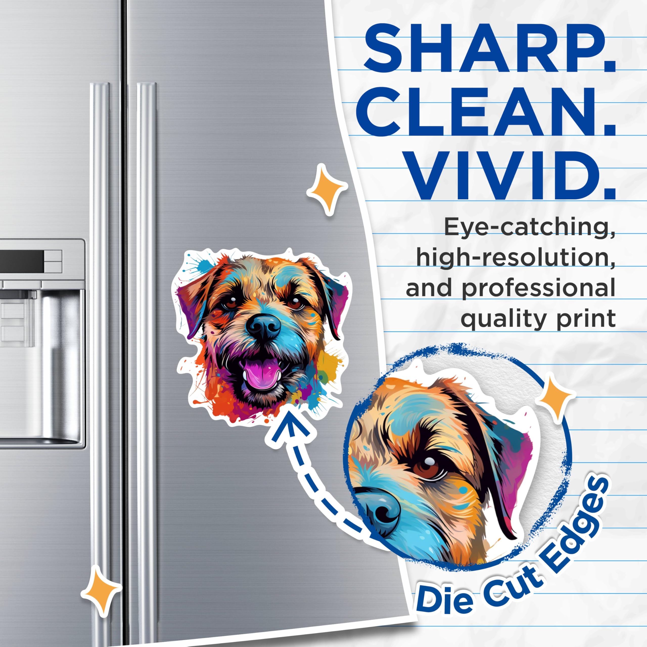 (2 Pack) Border Terrier Dog Breed Magnets - 5 Inches On Longest Side - Choose from Over 100 Dog Breeds - for Cars, Refrigerators, Toolboxes - Made in USA - MAG1785