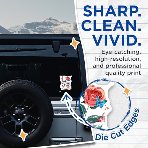 (2 Pack) Love My Guardian Angel Stickers - Inspirational Quote - Butterfly Flower Design - 5" On Longest Side - Sticks to Smooth Flat Surfaces - Made in USA - BMCS6134