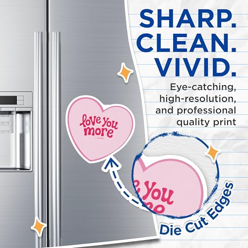 (2 Pack) Love You More Magnets Magnets - Heart Shape - Inspirational Quote - 5" On Longest Side - Made in USA - Sticks to Refrigerators & Metal Surfaces - MAG8954