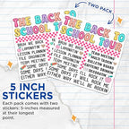 (2 Pack) The Back to School Tour Stickers - 5" On Longest Side - Sticks to Smooth Flat Surfaces - Made in USA - BMCS9109 - BMCS9109