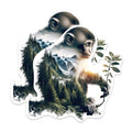 (2 Packs) Chimp with Mountains and Nature Magnets - Nature Outdoors Animal Magnets - 5 Inches On Longest Side - Premium Magnet - for Fridges, Toolboxes, Cars - Made in USA - MAG2277